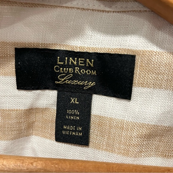 Club Room Luxury 100% Linen Men’s Button Down Shirt Size XL NEW WITH TAGS - Picture 4 of 8